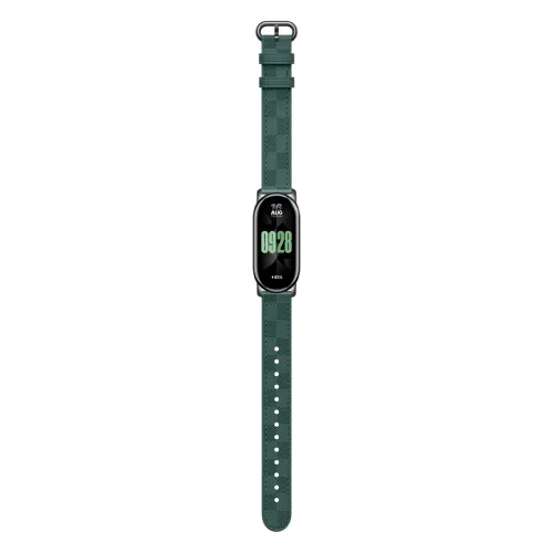 Xiaomi Smart Band 8 Kostičkový pásek (BHR7308GL) - kostkový kožený pásek zelený