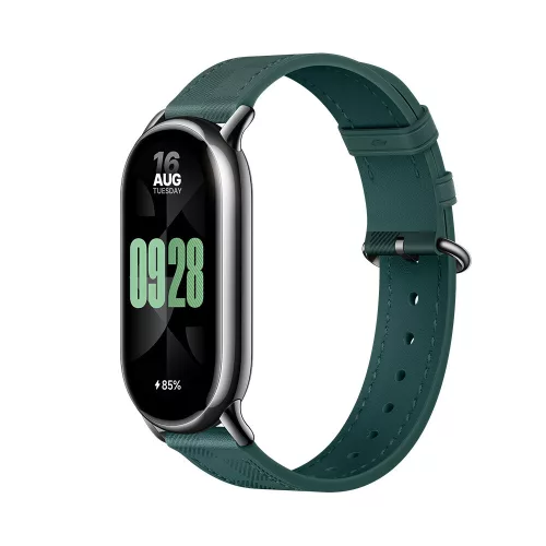 Xiaomi Smart Band 8 Kostičkový pásek (BHR7308GL) - kostkový kožený pásek zelený