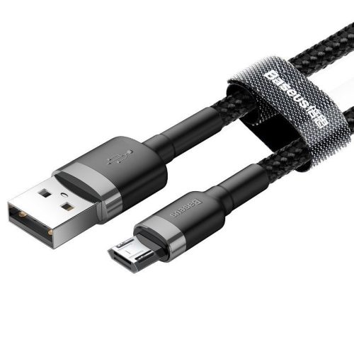 Baseus Cafule cablu USB-A - Micro-USB 0.5m gri-negru (CAMKLF-AG1)