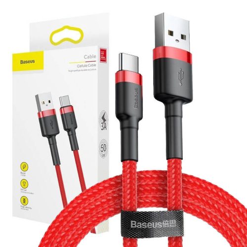 Baseus cafule USB C typ 3A 1M CATKLF-B09 černý-červený kabel