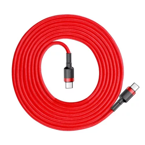 Baseus Cafule USB-C nabíjecí kabel 60W 2m červený (CATKLF-H09)
