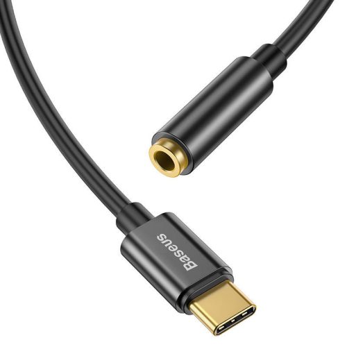 Baseus CATL54-01 USB-C - 35 mm jack černý adaptér