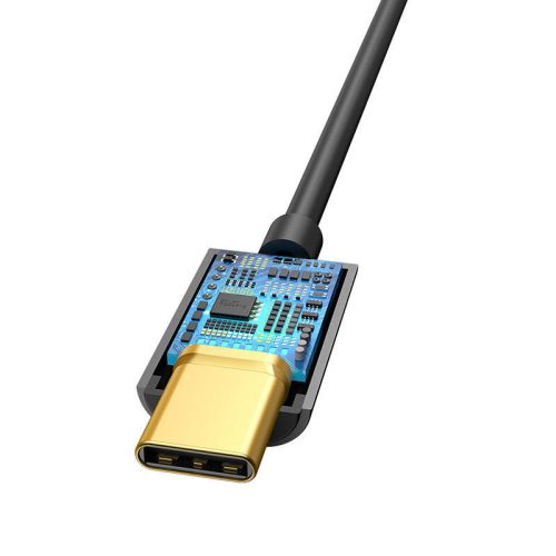 Baseus CATL54-01 USB-C - 35 mm jack černý adaptér