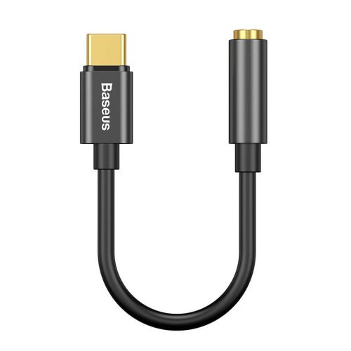 Baseus CATL54-01 USB-C - 35 mm jack černý adaptér