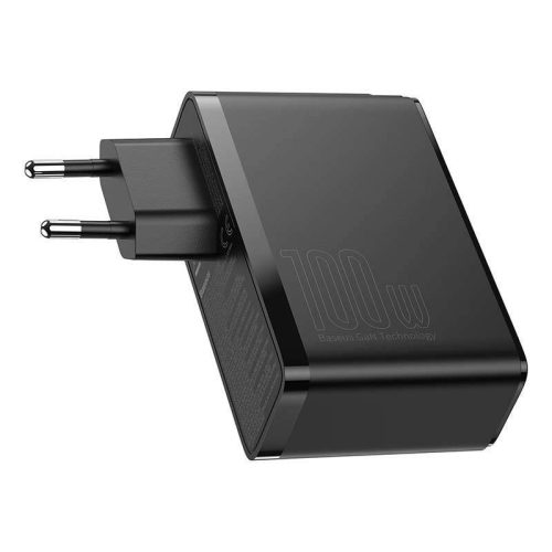 Baseus CCGAN2P-L01 GaN2 Pro 100W 2xUSB/2xUSB C încărcător negru