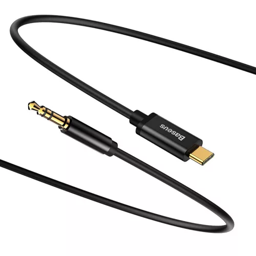 Baseus M01 Yiven USB-C - 3,5 Jack összekötő audio kábel 1,2m, Fekete