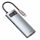 Baseus Metal Gleam Széria 6 az 1-ben  Hub USB-C, 3x USB 3.0 + HDMI + USB-C PD + Ethernet RJ45, szürke