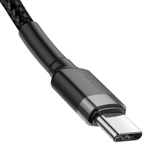 Baseus Cafule Series PD 2.0 USB-C – USB-C PD 2.0, QC 3.0 kábel 60W 2m, fekete-szürke
