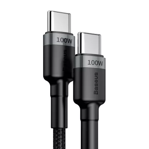 Baseus Cafule USB-C - USB-C kabel QC 3.0 2m šedá-černá (CATKLF-ALG1)