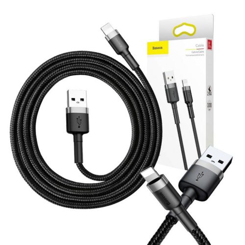 Baseus cafule USB lightning 2.4A 1M CALKLF-BG1 šedohnědý kabel