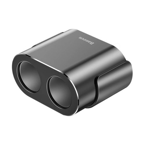 Baseus zapalovač do auta s rozbočovačem + 2xUSB auto nabíječka černá