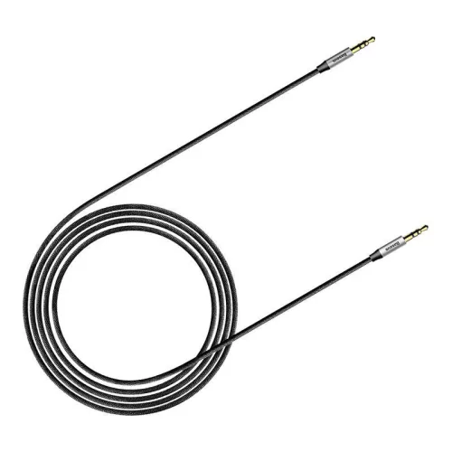 Baseus Yiven 15m stříbrno-černý 3.5mm Jack - 3.5mm Jack audio kabel