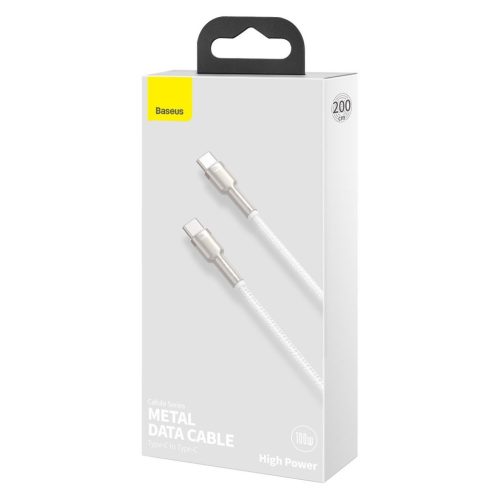 Baseus Cafule USB-C-USB-C kabel 100 W 2m bílý (CATJK-D02)