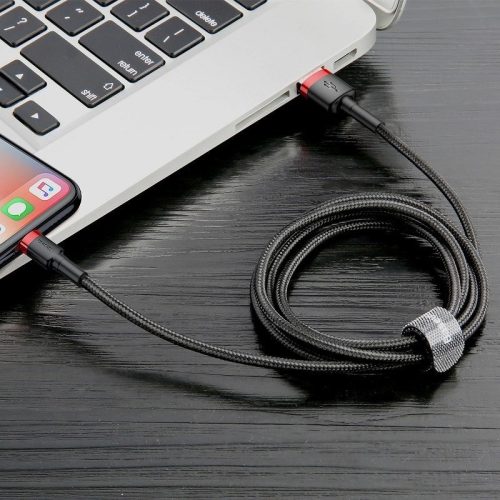 Baseus CALKLF-R91 Cafule 3m USB/Lightning crno-crveni podatkovni i punjački kabel