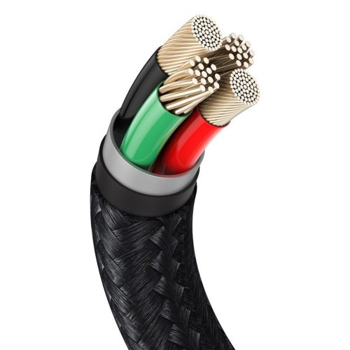Baseus CALJK-A01 Cafule 1m 24A Lightning černý datový a nabíjecí kabel