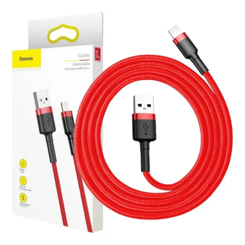 Baseus Cafule USB-Lightning nabíjecí kabel 2.4A 1m červený (CALKLF-B09)