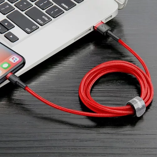 Baseus Cafule USB-Lightning nabíjecí kabel 2.4A 1m červený (CALKLF-B09)