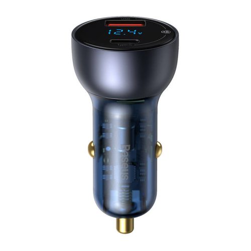 Baseus Particular Digital Display autoadaptér s displejom USB-A + USB-C QC3.0 + PD 65W (CCKX-C0G)