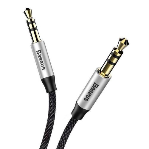 Baseus Yiven AUX mini jack 3.5mm kabel audio 1m czarno-srebrny (CAM30-BS1)