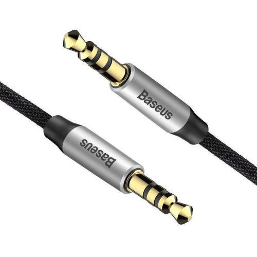 Baseus Yiven AUX mini jack 3.5mm kabel audio 1m czarno-srebrny (CAM30-BS1)
