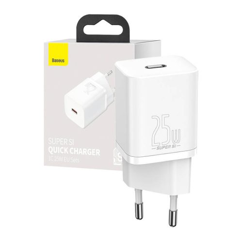 Baseus Super Si 1xUSB-C încărcător rapid 25W alb (CCSP020102)
