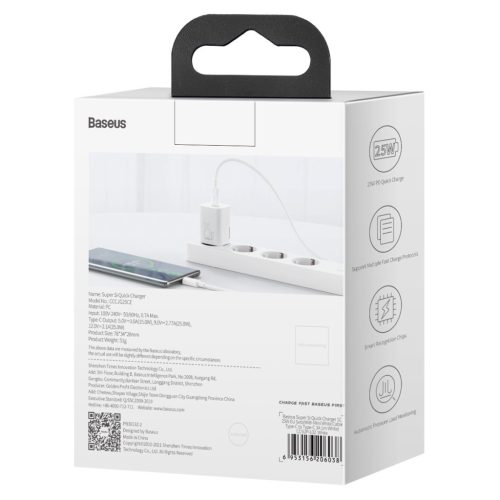 Baseus Super Si 1xUSB-C încărcător rapid 25W alb (CCSP020102)