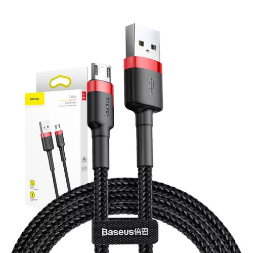 Baseus Cafule USB-A - Micro USB kabel 1.5A 2m červená-černá (CAMKLF-C91)