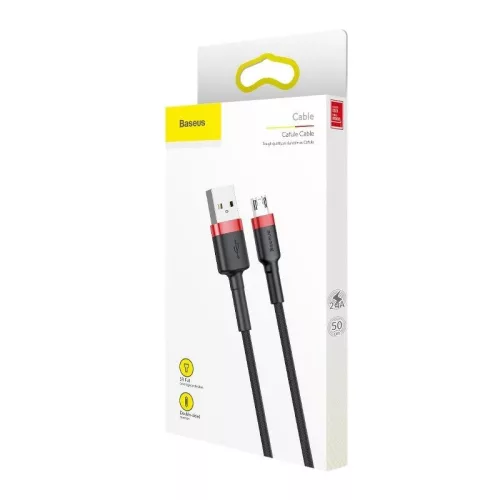 Baseus Cafule USB-A - Micro USB kabel 1.5A 2m červená-černá (CAMKLF-C91)