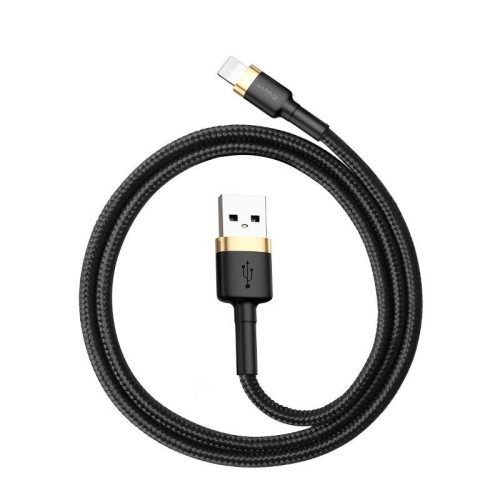 Baseus CALKLF-RV1 Cafule 3m USB/Lightning zlatá-černá datová a nabíjecí kabel