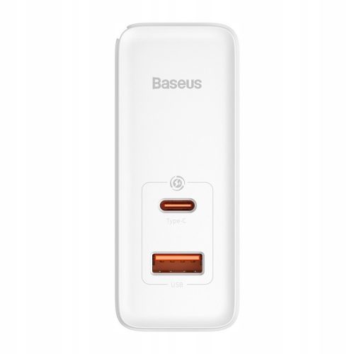 Baseus GaN5 Pro USB-C + USB hálózati töltő 100W + 1m USB-C kábel, fehér