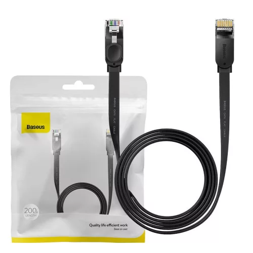 Kabel sieciowy Baseus RJ45 1Gbps 2m (czarny) (WKJS000101)