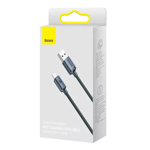 Baseus Crystal Shine 100W 2m USB-USB-C černý kabel