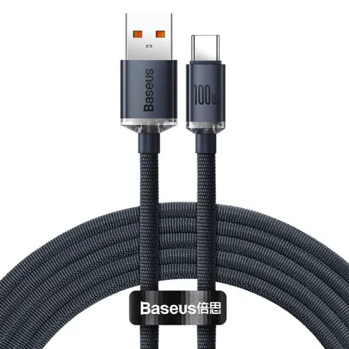 Baseus Crystal Shine 100W 2m USB-USB-C černý kabel