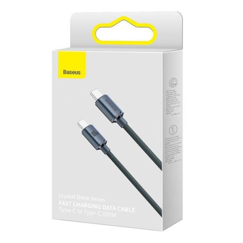 Baseus Crystal Shine USB-C-USB-C kabel 100W 1.2m černý (CAJY000601)