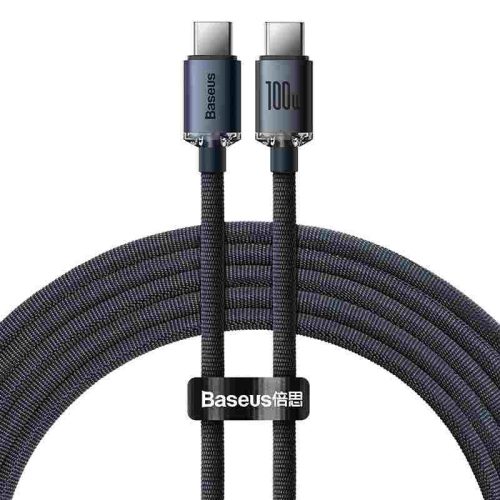 Baseus Crystal Shine USB-C-USB-C kabel 100W 1.2m černý (CAJY000601)