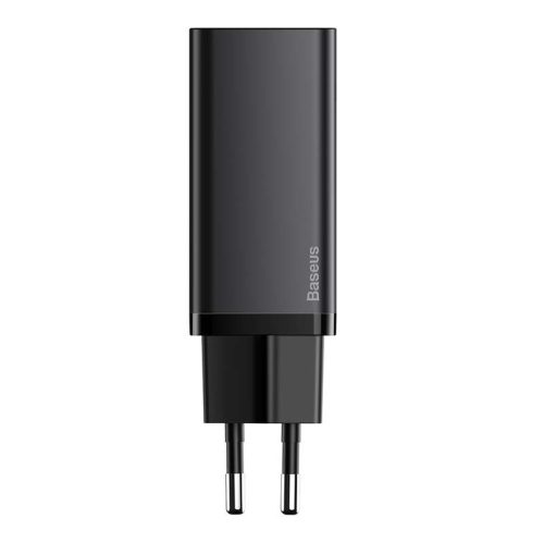 Încărcător de perete Baseus GaN2 Lite USB-A + USB-C 65 W negru (CCGAN2L-B01)