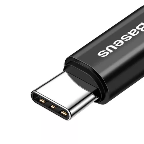 Baseus CATSR-01 Spring 1m pružný Type-C černý nabíjecí kabel