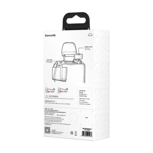 Baseus auto držák na telefon na opěrku hlavy černý (SUHZ-A01)