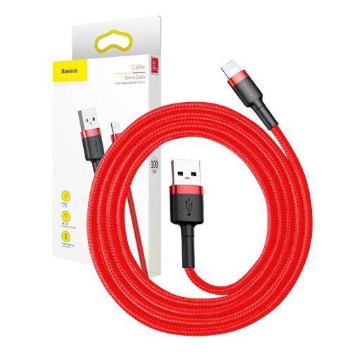 Baseus Cafule USB-Lightning punjač kabel 3 m crveni (CALKLF-R09)