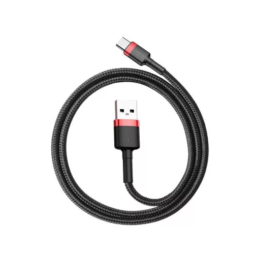 Baseus CATKLF-U91 Cafule 3m 2A USB A/USB C červená-černá datový a nabíjecí kabel