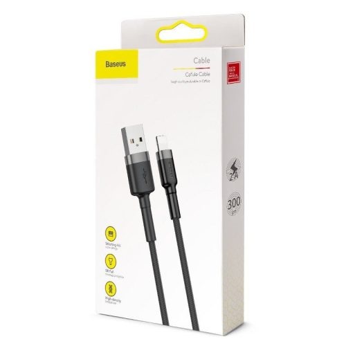 Baseus CALKLF-RG1 Cafule 3m 2A Lightning gray-black data and charging cable