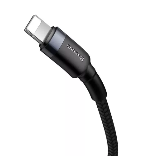 Baseus Cafule USB-C-Lightning PD kabel 18W 1m černá-šedá (CATLKLF-G1)