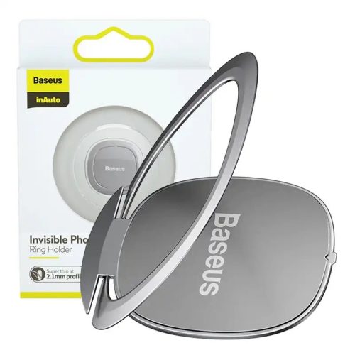 Baseus Invisible kroužková rukojeť na telefon stříbrná (SUYB-0S)