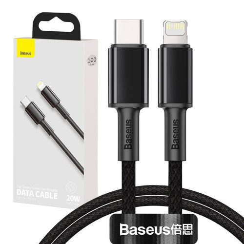 Baseus USB-C-Lightning kabel velike gustoće 20W 5A PD 1m crni (CATLGD-01)