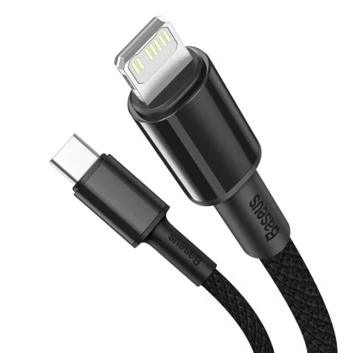 Baseus USB-C to Lightning High-Density Braided Cable 20W 5A PD 2m Black (CATLGD-A01)