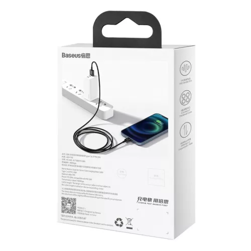 Baseus Superior USB-A - Lightning nabíjecí kabel 2 m černý (CALYS-C01)