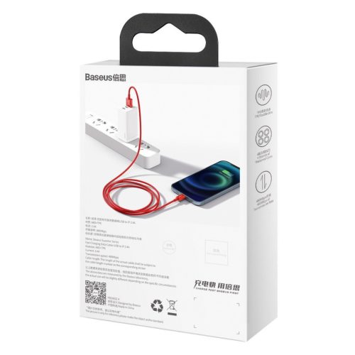 Baseus Superior USB nabíjecí kabel 24 A 1 m červený (CALYS-A09)