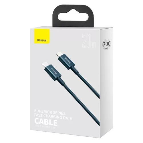Baseus Superior USB-C Lightning nabíjecí kabel 20 W PD 2 m modrý (CATLYS-C03)