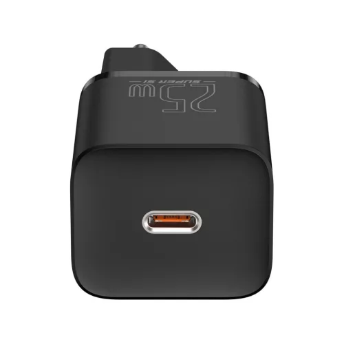 Baseus Super Si 1C 25W szybka ładowarka adapter z kablem USB-C-USB-C 1m czarny (TZCCSUP-L01)