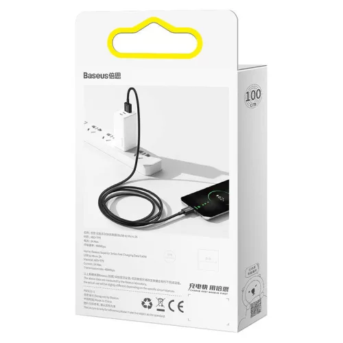 Baseus Superior Series USB-Micro USB Cable 2A 1m Black (CAMYS-01)